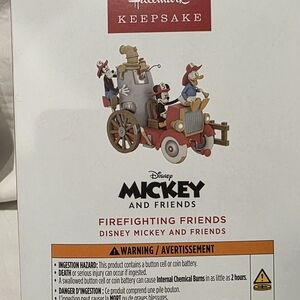 NIB 2025 HALLMARK KEEPSAKE ORNAMENT DISNEY MICKEY & FIREFIGHTING FRIENDS  MAGIC